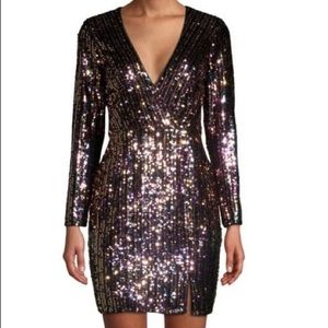 Sequin long sleeve sheath dress